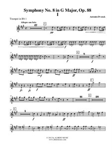 Movement I: Trompete em Bb 1 (parte transposta) by Antonín Dvořák