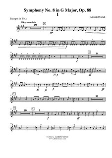 Movement I: Trompete em Bb 2 (parte transposta) by Antonín Dvořák