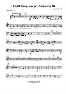 Movement I: Trompete em C2 (parte transposta) by Antonín Dvořák