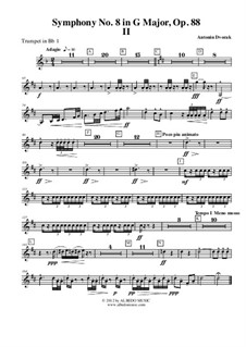 Movement II: Trompete em Bb 1 (parte transposta) by Antonín Dvořák