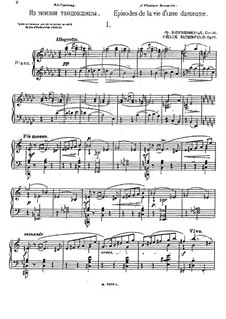 Episodes dans la vie d'une danseuse (From the Life of a Dancer), Op.52: set completo by Felix Blumenfeld