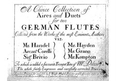 Collection of Arias and Duets for Two Flutes: Collection of Arias and Duets for Two Flutes by Joseph Haydn, Georg Friedrich Händel, Arcangelo Corelli