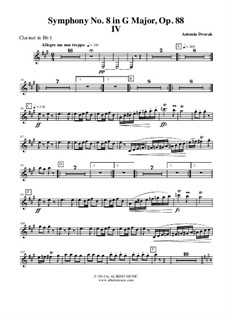 Movement IV: Clarinete em Bb 1 (parte transposta) by Antonín Dvořák