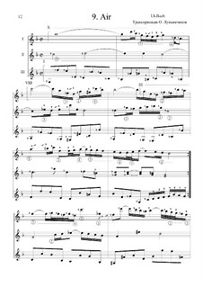 Aria: Version for trio guitars by Johann Sebastian Bach