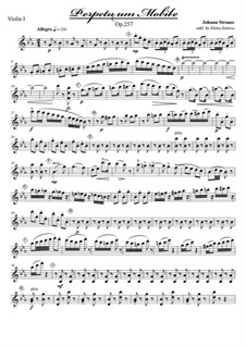 Perpetuum Mobile, Op.257: para quartetos de cordas by Johann Strauss (Sohn)