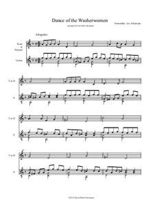 Dance of the Washerwomen (with Hupfauf): For recorder and guitar by Hans Neusiedler