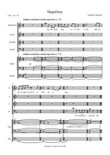 Magnificat and Nunc Dimittis for SATB and Organ: Magnificat and Nunc Dimittis for SATB and Organ by Andrew Moore