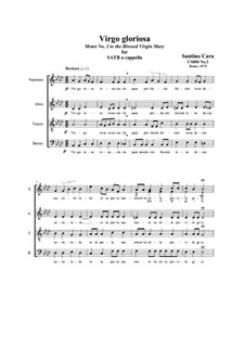 Virgo Rosa. Motet for SATB a cappella, CS000 No.3: Virgo Rosa. Motet for SATB a cappella by Santino Cara