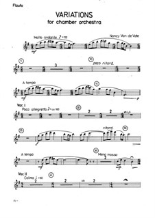 Variations for Chamber Orchestra: partes by Nancy Van de Vate