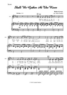Shall We Gather at the River: Partitura Piano-vocal by Robert Lowry