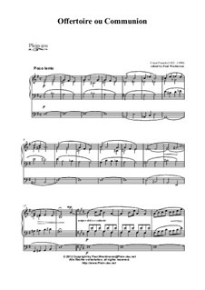Offertorie ou Communio, Op. posth.: Offertorie ou Communio by César Franck