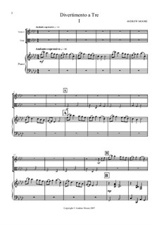 Divertimento a Tre: 1st Movement (for Violin, Viola and Piano) by Andrew Moore