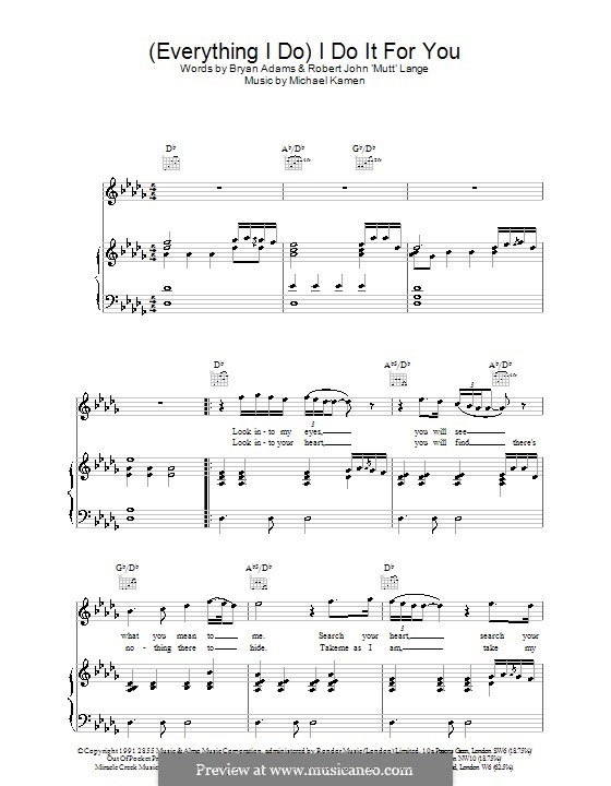 Vocal version: Para vocais e piano (ou Guitarra) by Michael Kamen