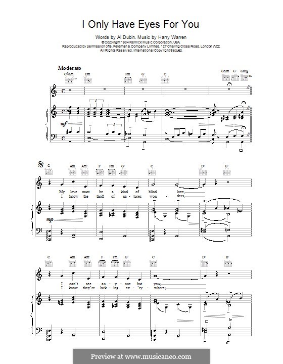 I Only Have Eyes for You por H. Warren Partituras on músicaNeo