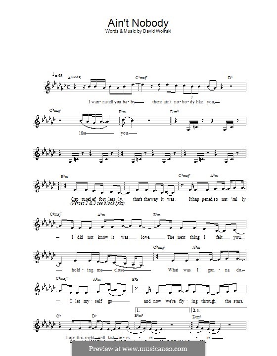 Ain't Nobody (Chaka Khan): melodía,letras e acordes by David Wolinski