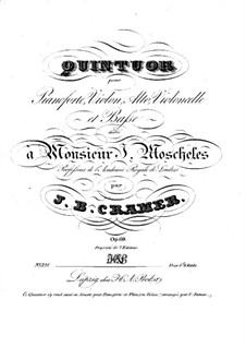 Piano Quintet , Op. 69: Piano Quintet  by Johann Baptist Cramer