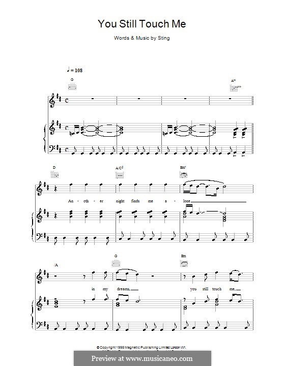 You Still Touch Me: Para vocais e piano (ou Guitarra) by Sting