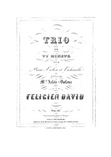 Trio for Piano, Violin and Cello in C Minor: Trio for Piano, Violin and Cello in C Minor by Félicien David