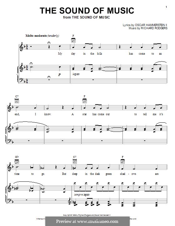 The Sound of Music: Para vocais e piano (ou Guitarra) by Richard Rodgers