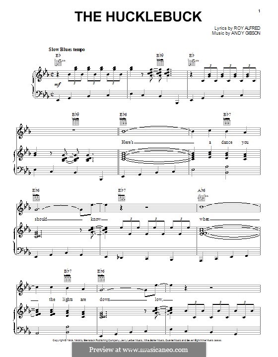 The Hucklebuck: Para vocais e piano (ou Guitarra) by Andy Gibson