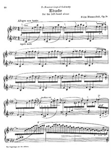 Etude for the Left Hand, Op.36: para um único musico (Editado por H. Bulow) by Felix Blumenfeld