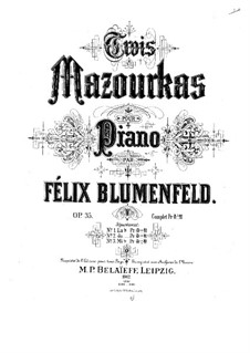 Three Mazurkas, Op.35: Three Mazurkas by Felix Blumenfeld
