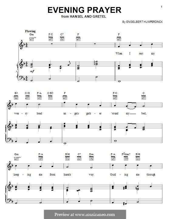 Evening Prayer: Para vocais e piano (ou Guitarra) by Engelbert Humperdinck