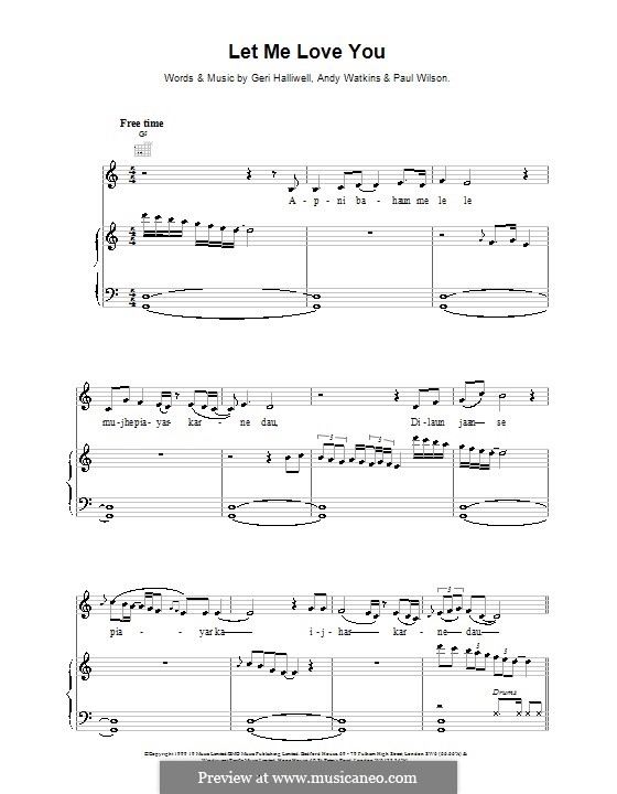 Let Me Love You: Para vocais e piano (ou Guitarra) by Geri Halliwell