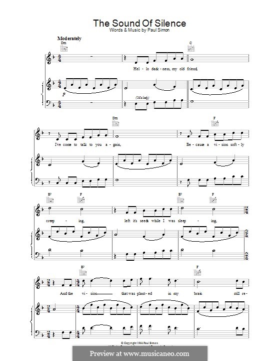 The Sound of Silence (Simon & Garfunkel) por P. Simon em músicaNeo