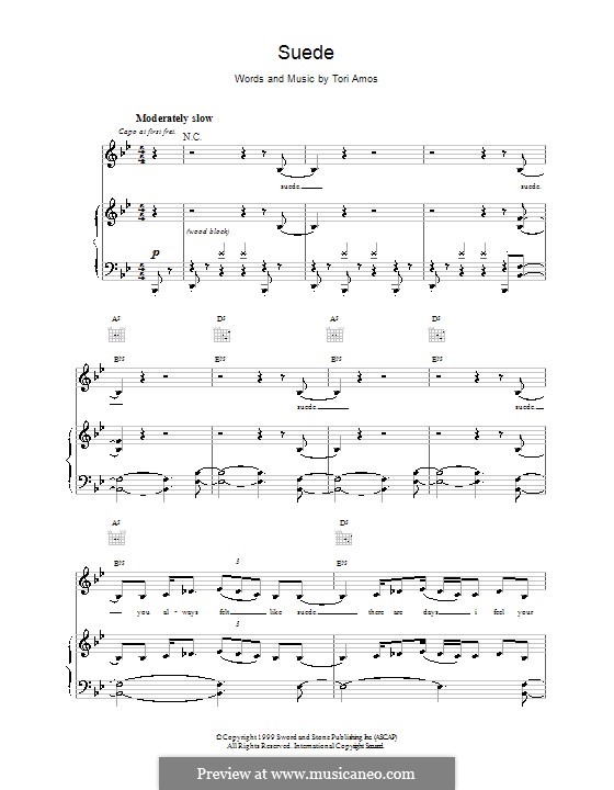 Suede: Para vocais e piano (ou Guitarra) by Tori Amos