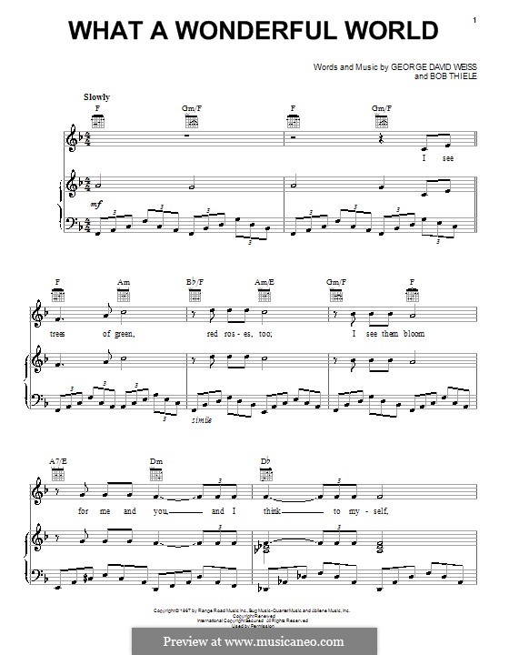 Vocal version: Para vocais e piano (ou Guitarra) by Bob Thiele, George David Weiss