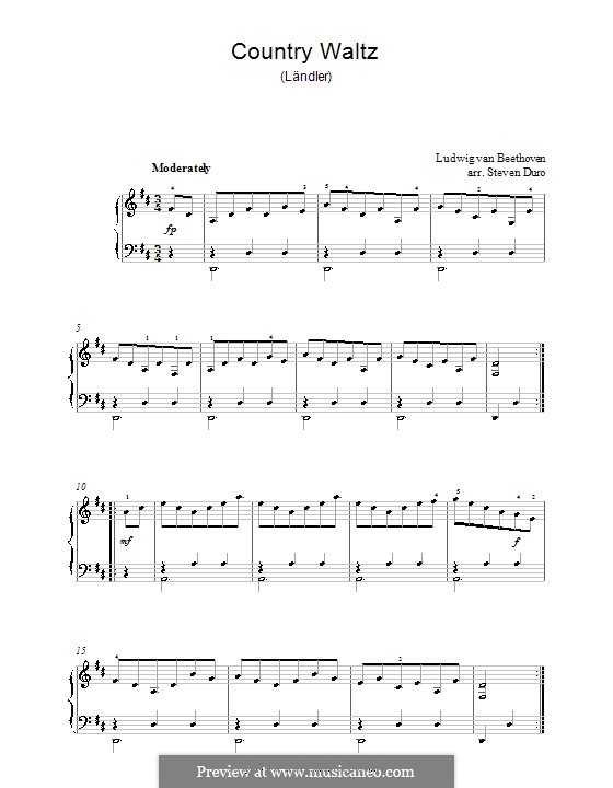 Seven Ländler, WoO 11: Ländler No.3 by Ludwig van Beethoven