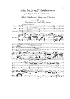 Andante and Variations for Piano, Violin, Viola and Cello in B Flat Major, Op.4: Andante and Variations for Piano, Violin, Viola and Cello in B Flat Major by Louis Ferdinand Prince of Prussia