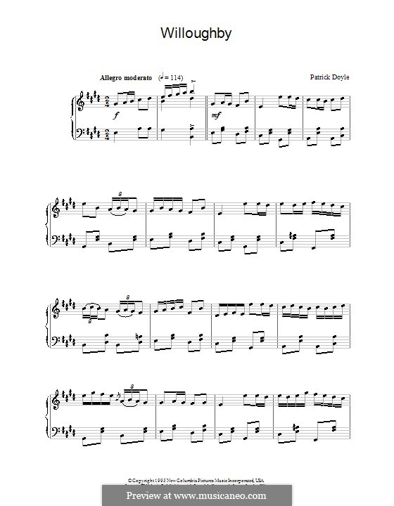Willoughby (from Sense and Sensibility): Para Piano by Patrick Doyle