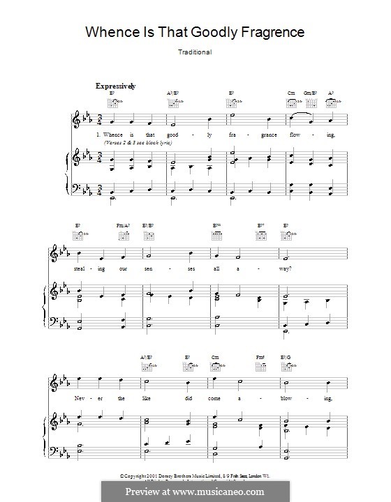 Whence Is That Goodly Fragrance: Para vocais e piano by folklore