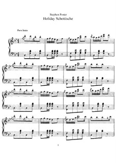 Holiday Schottische: Para Piano by Stephen Collins Foster