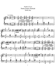 Santa Anna's Retreat: Para Piano by Stephen Collins Foster