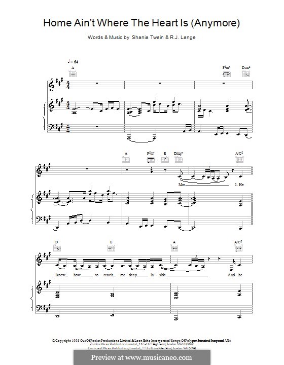 Home Ain't Where His Heart Is (Anymore) por R.J. Lange, S. Twain em