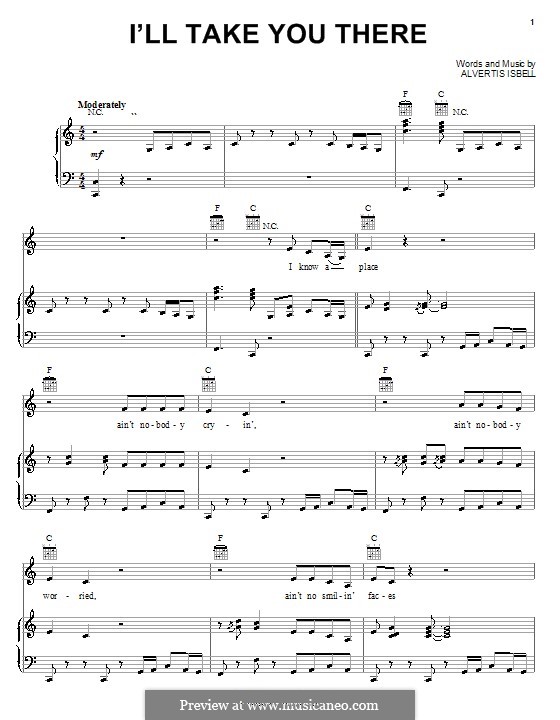 I'll Take You There (The Staple Singers): Para vocais e piano (ou Guitarra) by Alvertis Isbell