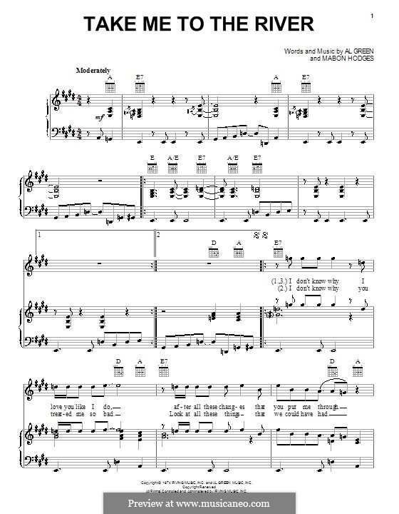 Take Me to the River: Para vocais e piano (ou Guitarra) by Al Green, Mabon Hodges