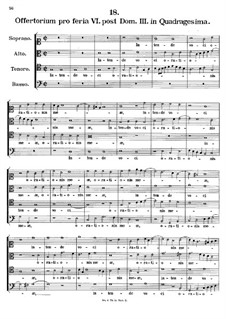 Offertorium pro feria VI. post Dominicam III. in Quadragesima. Intende voci orationis, K.156: Offertorium pro feria VI. post Dominicam III. in Quadragesima. Intende voci orationis by Johann Fux