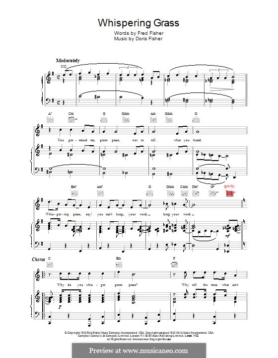 Whispering Grass (Fred Fisher): Whispering Grass (Fred Fisher) by Fred Fisher