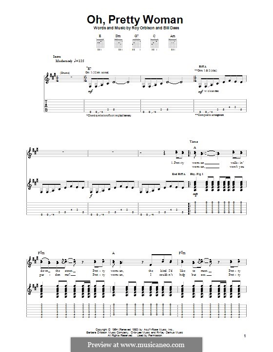 Oh, Pretty Woman: Para guitarra com guia by Bill Dees, Roy Orbison
