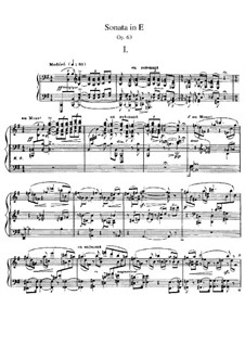 Piano Sonata in E Minor, Op.63: Piano Sonata in E Minor by Vincent d' Indy