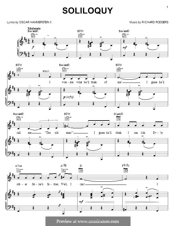 Soliloquy (from Carousel): para vocais,piano ou guitarra by Richard Rodgers