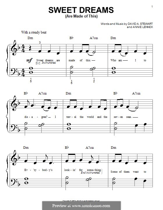 Sweet Dreams (Are Made of This) por A. Lennox, D.A. Stewart em
