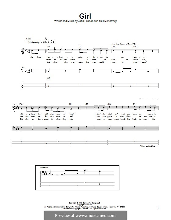 Girl (The Beatles): para baixo com guia by John Lennon, Paul McCartney
