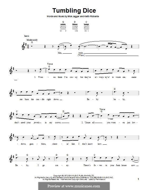 Tumbling Dice (The Rolling Stones): Para guitarra (versão facil) by Keith Richards, Mick Jagger