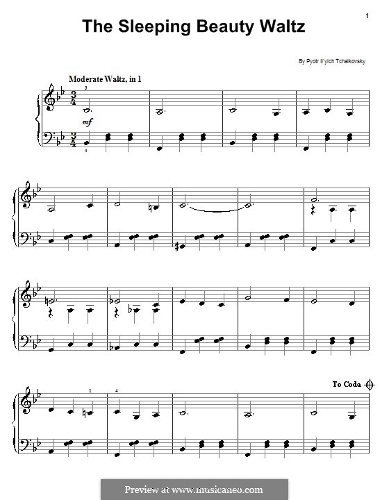 Waltz: For easy piano (Fragment) by Pyotr Tchaikovsky