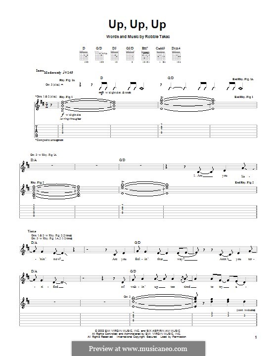 Up, Up, Up (Goo Goo Dolls): Para guitarra com guia by Robbie Takac